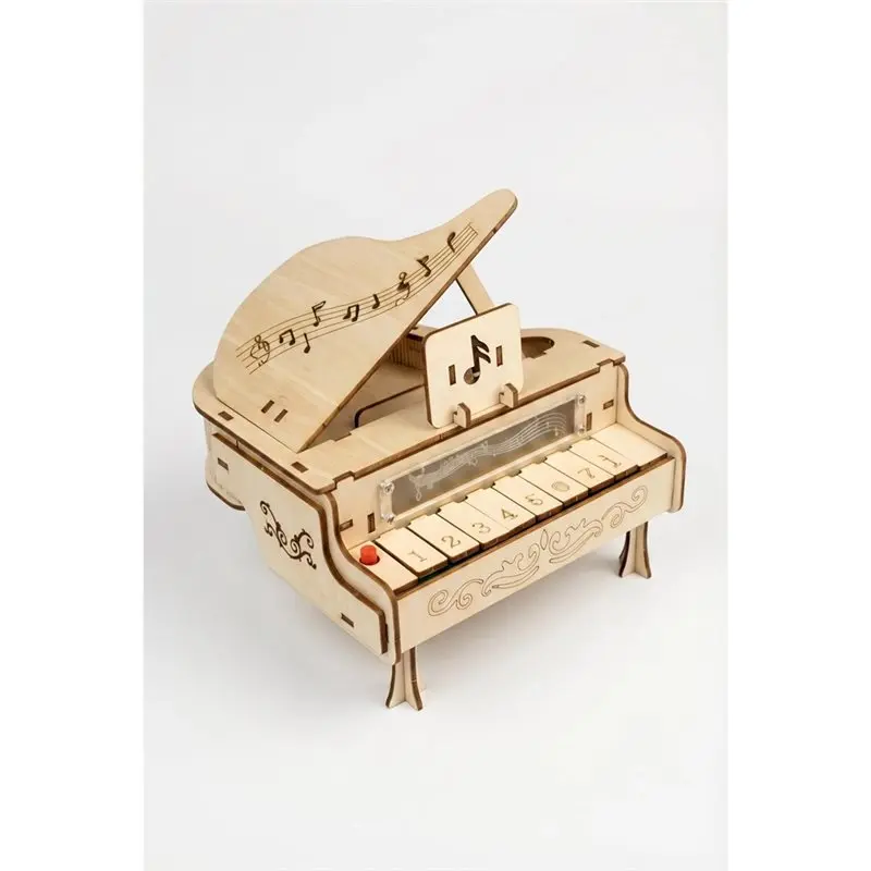 AT82-Children' S Educational DIY Wooden Assembled Piano Gift-Assembly Project For Kids