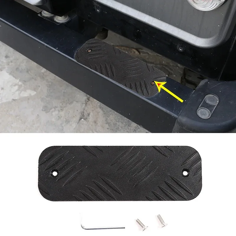 

For Land Rover Defender 90 110 130 2004-2018 Aluminum alloy Black Car Front Bumper Guard Trim Sticker Car Accessories