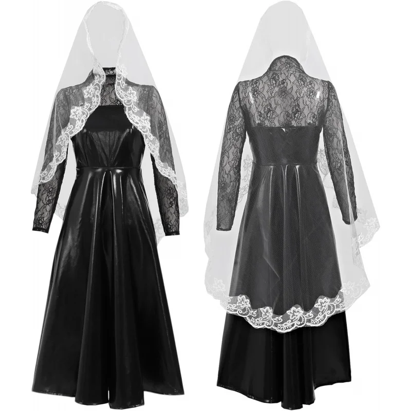 

❤️❤️❤️DAZCOS Anime Womens Cosplay Costume Adult Black Dress Outfit Full Set for Halloween Party❤️⭐️❤️