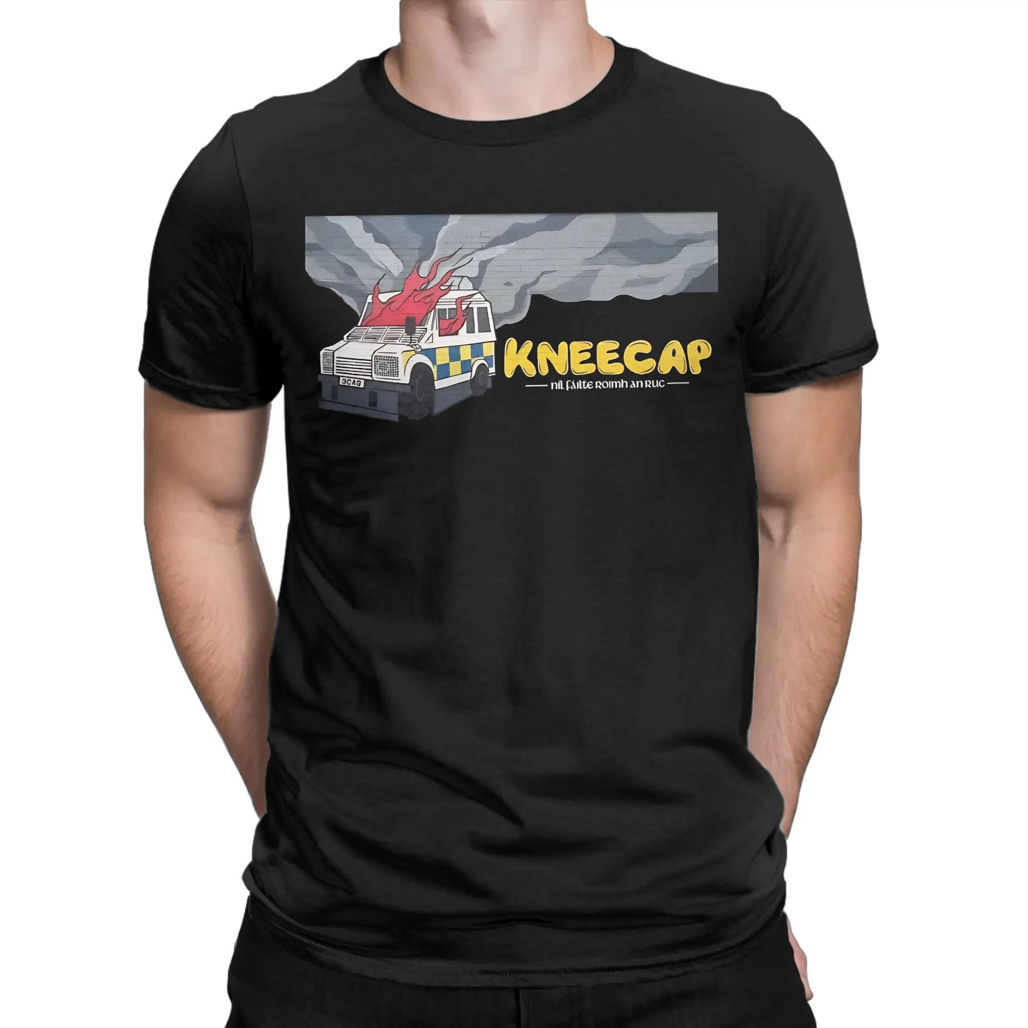 Vintage KneeCap Belfast Irish Gaeilge Republican T-Shirts Men Women Pure Cotton T Shirts  Short Sleeve Tee Shirt Party Tops
