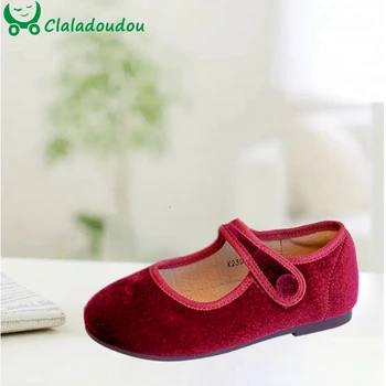 Zapatos de vestir de marca para niñas, zapatos planos de bailarina Mary Jane de Ballet para niños pequeños, suaves y sólidos, caminantes Retro para bebés poco profundos, otoño