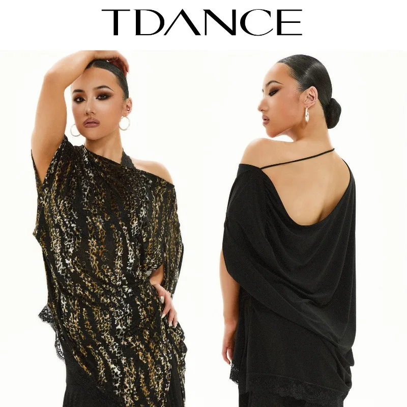 

Индивидуальный женский латинский танец TDANCE [свободный кружевной топ с наклонными плечами] Обучение учителю GL-107