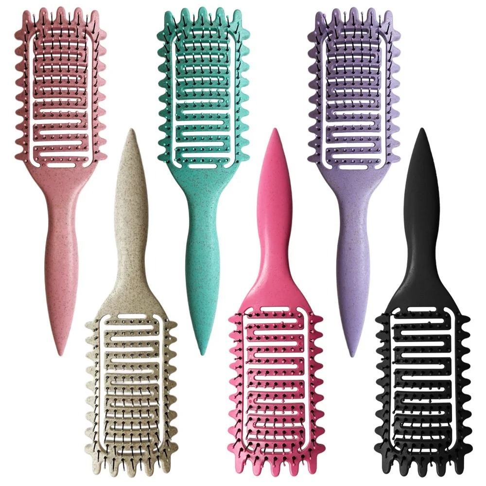 Curl Define Styling Brush Hollow Out Detangling Hair Brush Tangled Wet Curly Hair Comb Shaping Curls Barber Hairdressing Tools