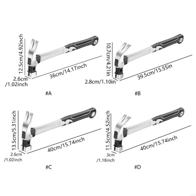 Sicurezza rinforzata Claw Hammer Rusts Resistente Costruzione in acciaio Sistema presa per unghie protetta per workshop Usa