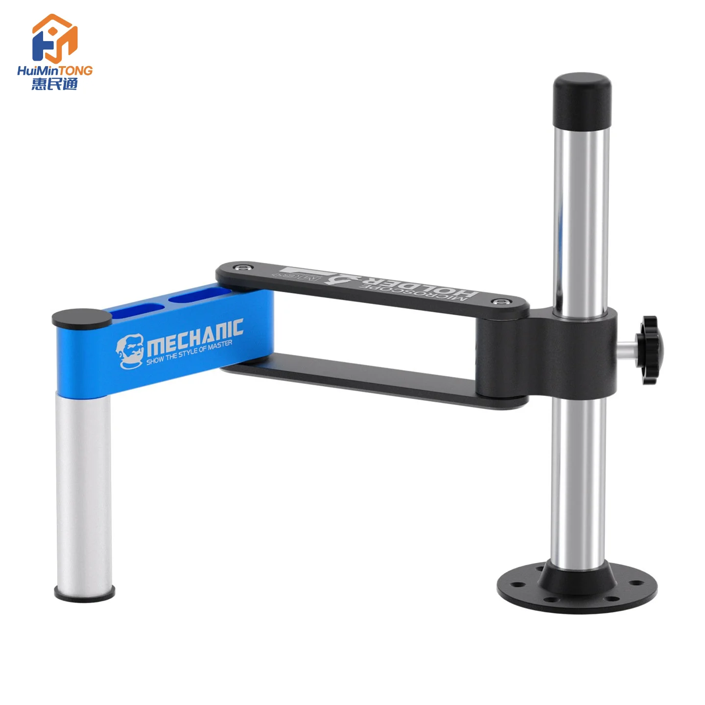 M6 Microscope Arm Bracket Heavy Duty Smooth Lift 360 Degree Rotating Stand