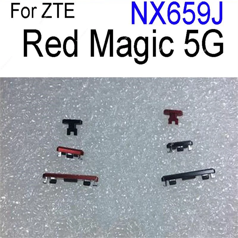 ON OFF Power Volume Buttons For ZTE Red Magic 5S 5G NX659J Up Down Volume Power Side Switch Keys Button Repair Parts 3 in 1 Red