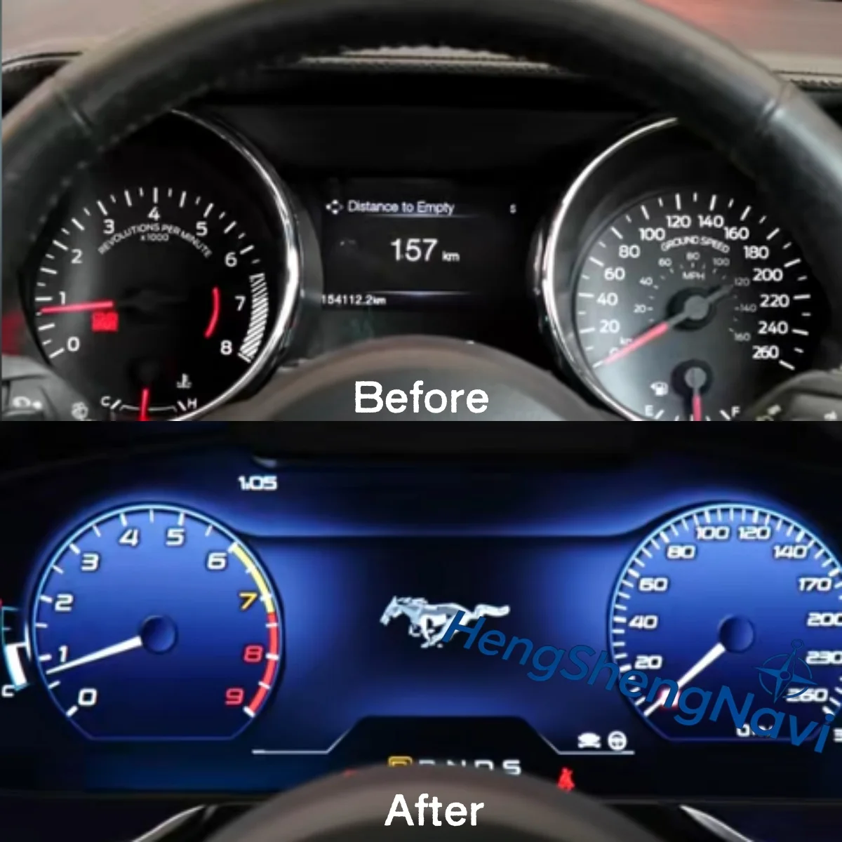 

12,3-дюймовый HD IPS LCD цифровой дисплей приборной панели для Ford Mustang 2015-2021, виртуальный кокпит с поддержкой CarPlay, установка Plug and Play