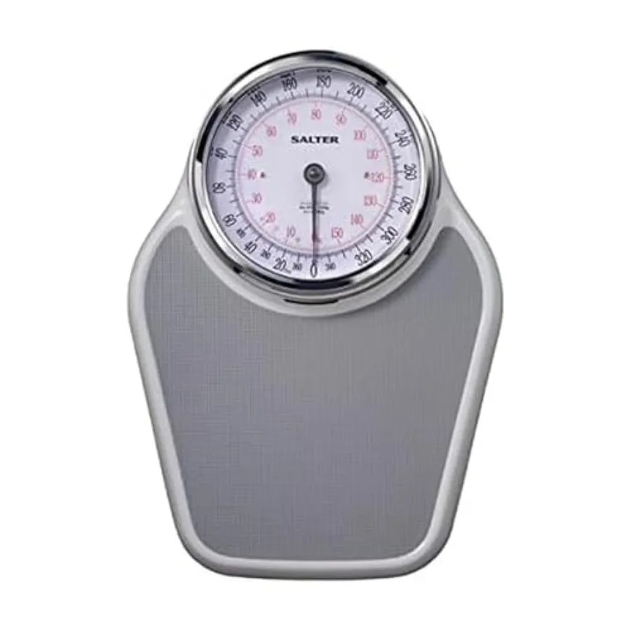

Professional Oversized Bathroom Scale with Grey Vinyl Anti-Slip Bath Mat, 400 LB Capacity, Analog Scale, 18.25 x 13.0 inch, Grey