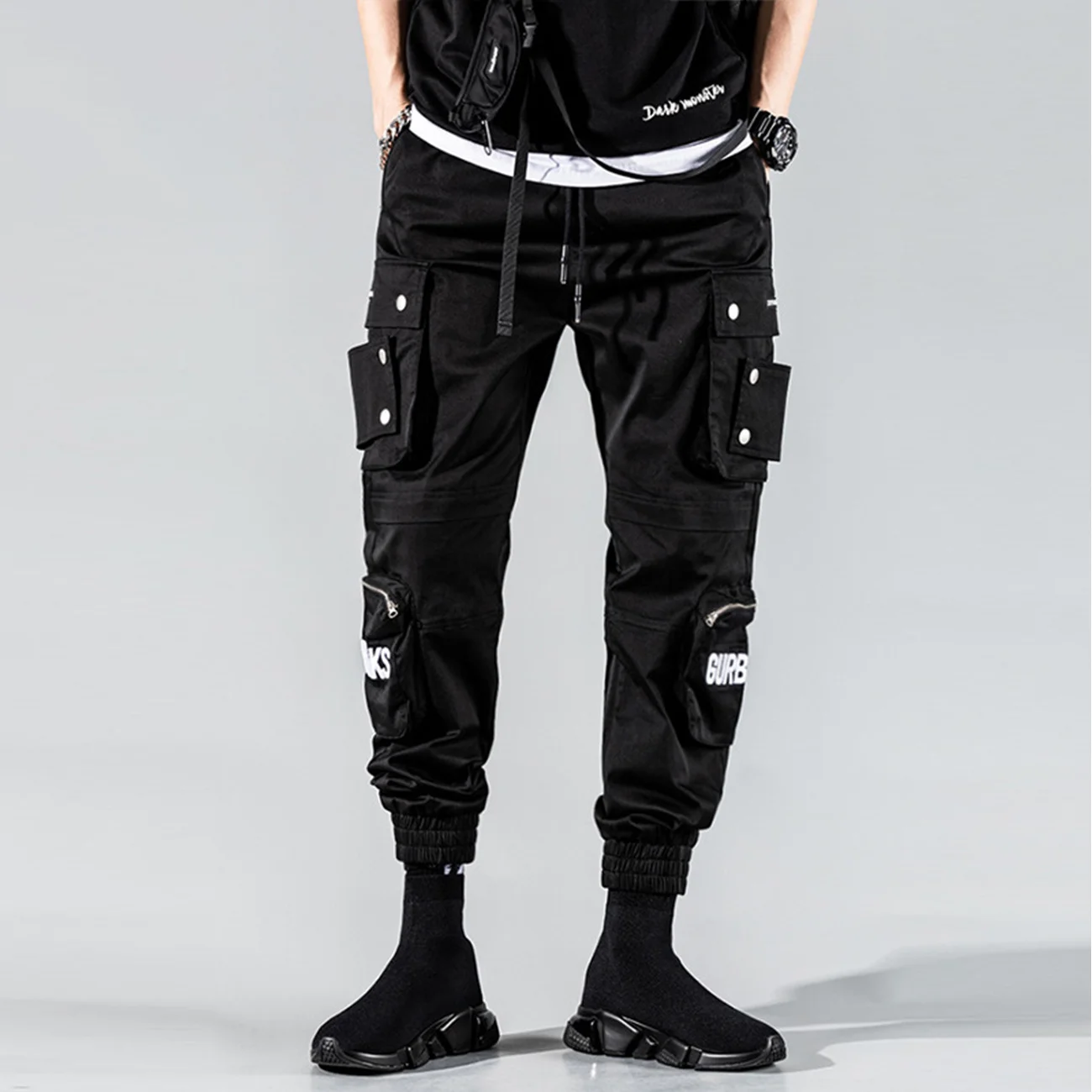 

Function Tactical Muilt Pockets Cargo Pants Hip Hop Pants Men Techwear Joggers Trousers Harem Pants Streetwear