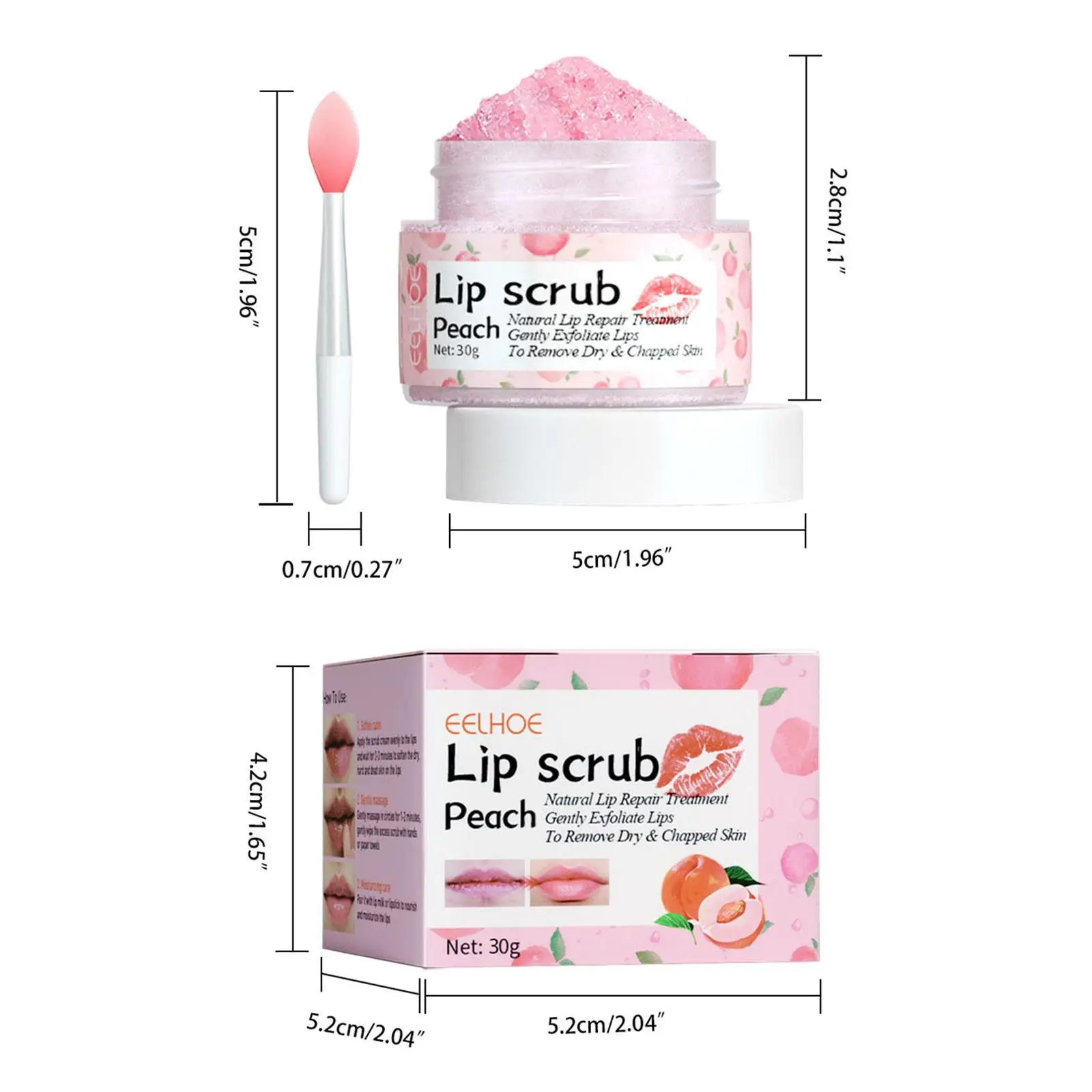 Lip Care Scrub Cream Lip Mask Lip Sleep Mask Night Lip Sleeping Gloss Peach Moisturizing Lip Bleach Maintenance Cream Balm Y5N0