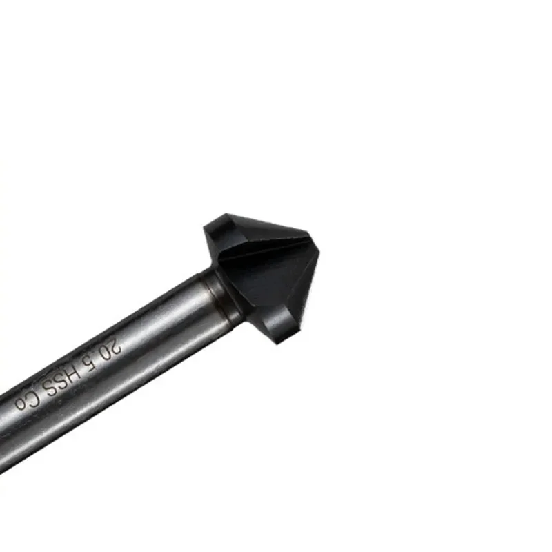 Broca avellanadora de cobalto, 6,3-40mm, 3 flautas, herramienta cortadora de chaflán de desbarbado de 90 grados para hierro, aluminio, acero inoxidable y Metal