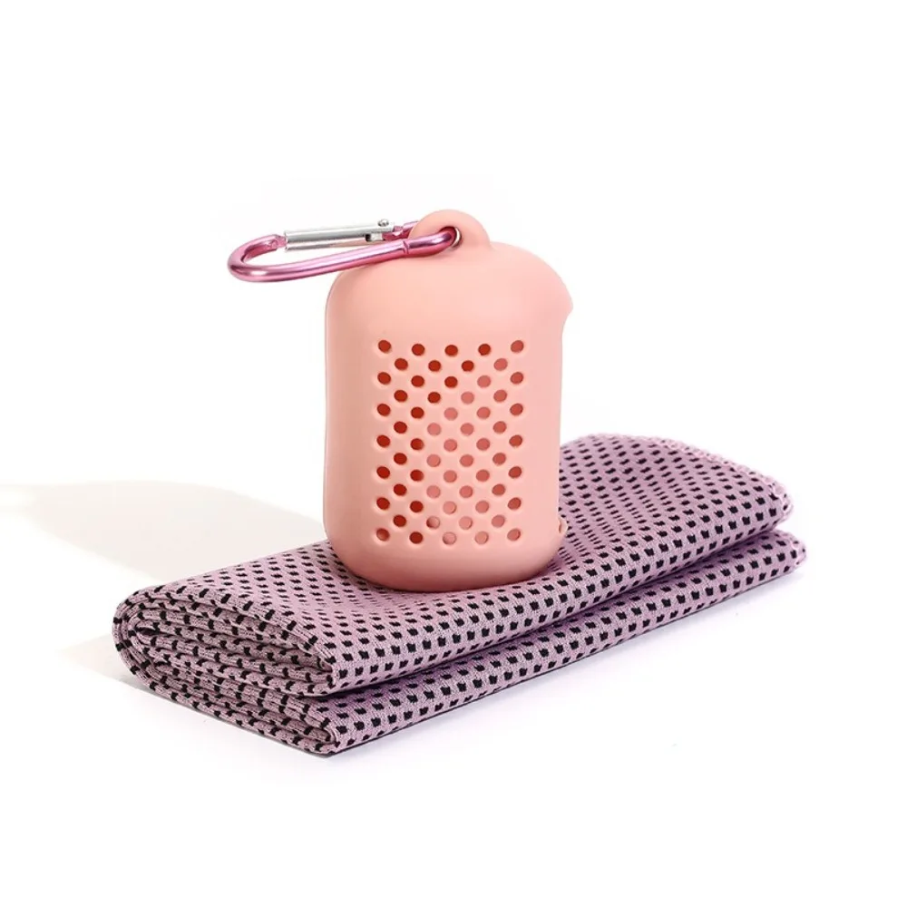 Portable Polyester Cooling Towel Microfiber Absorbent Microfiber Towel Silicone Boxed Quick Dry Towel Running
