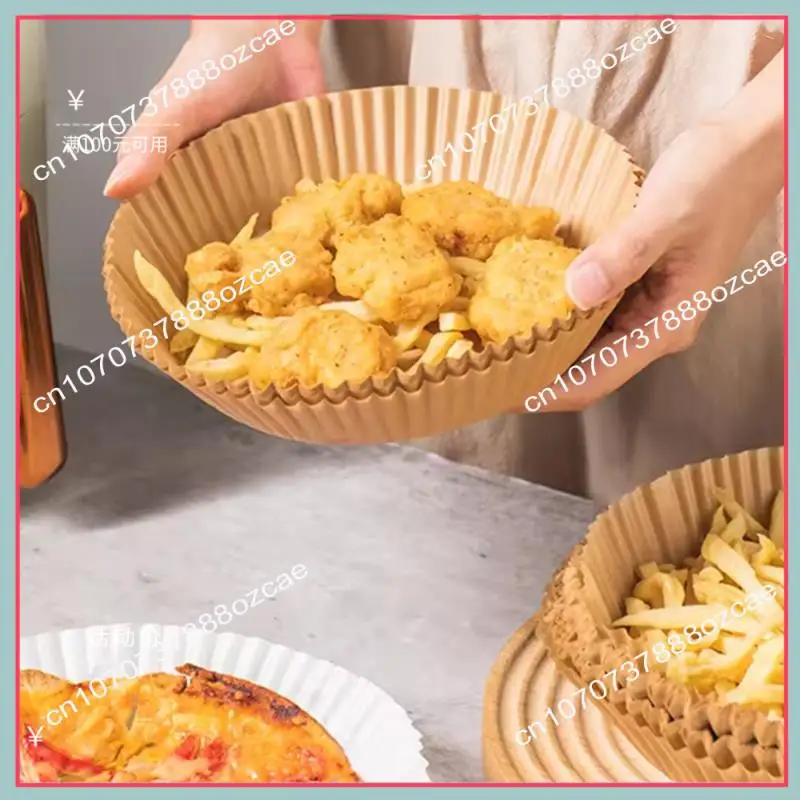 A26P ورق مقلاة هوائية للاستعمال مرة واحدة 20 سم مقاوم للزيت ومقاوم للماء وصواني مقلاة هوائية ورق الخبز