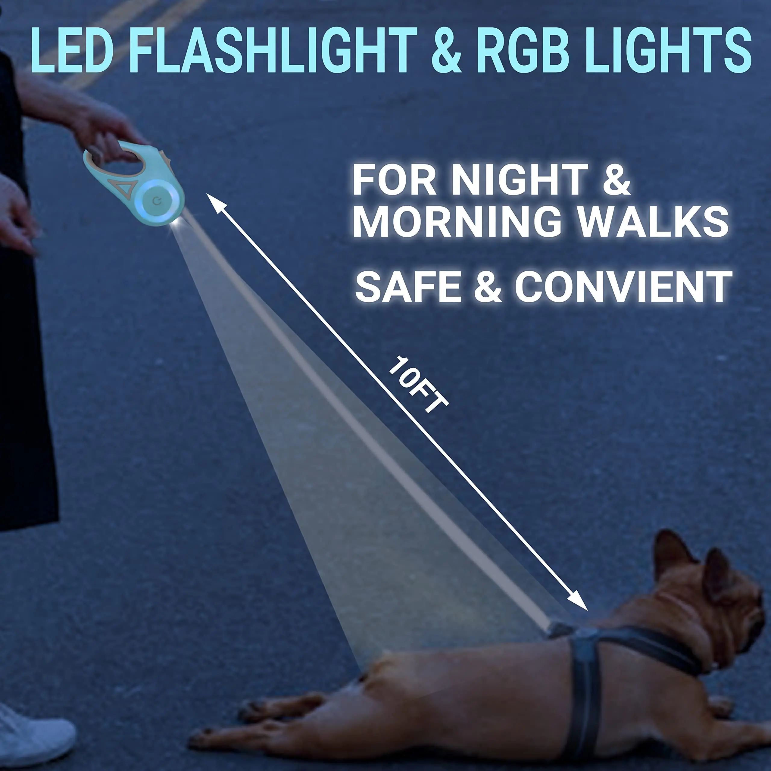 Automatic Retractable Dog Flexible Leash LED Luminous Leading Fashion Light Straps For Dog Puppy Pet Flexi Walking Running Lead