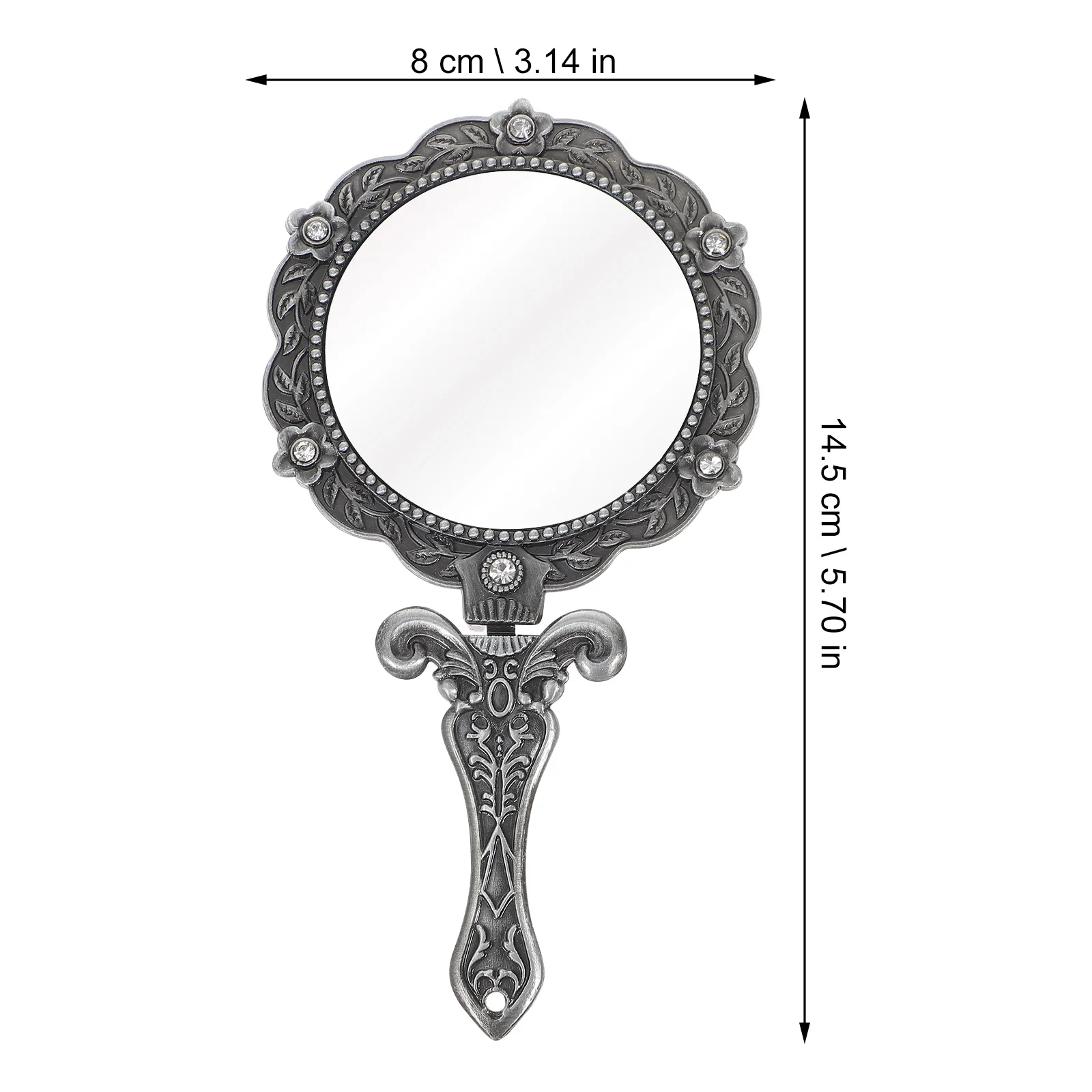 Handspiegel im Retro-Stil, einzigartiger Geschmack, klappbarer Spiegel, perfekt für kleine Taschen und Geschenke, 127 Geschenk für Freundin