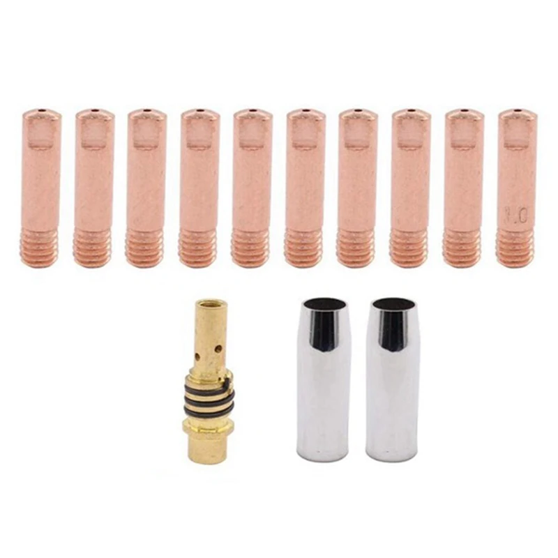 

13Pcs 14AK Welding Torch Consumables MIG Torch Gas Nozzle Tip Holder Of 15AK MIG Welding Torch