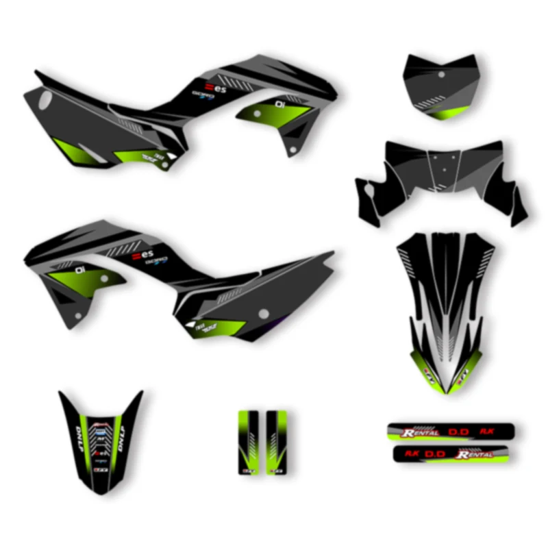

SPACE Motorcycle Graphics Decals Stickers for KAWASAKI 2020 2021 2022 2023 KLX 230 230R Decals Stickers Kits 002