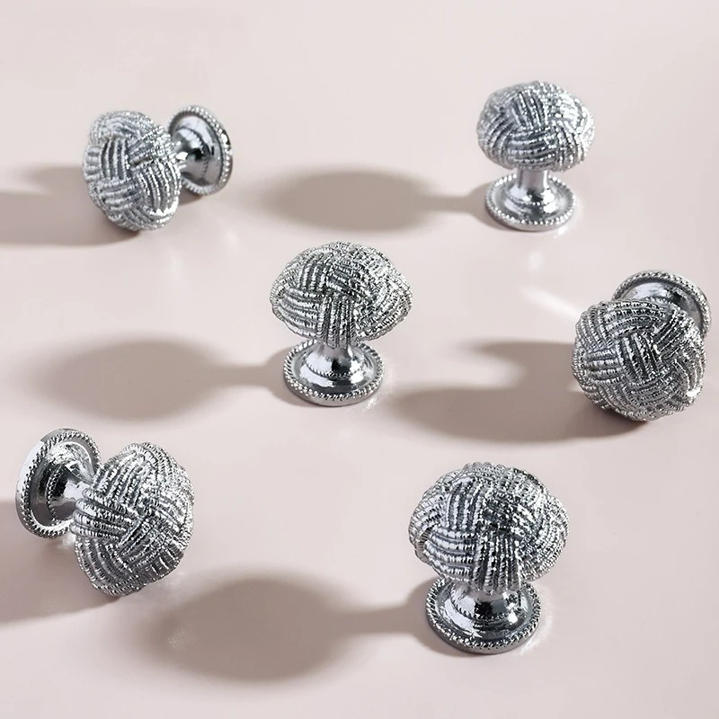 

French Silver Chrome Plated Handle Wardrobe Cabinet Drawer Cabinet Door Handle