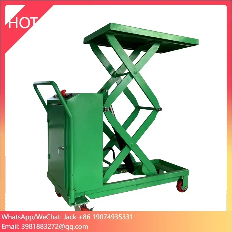 Capacity 300kg 500kg Lift Height 900mm Battery Operated Hydraulic Lift Tables Scissor Lift Table For Sale