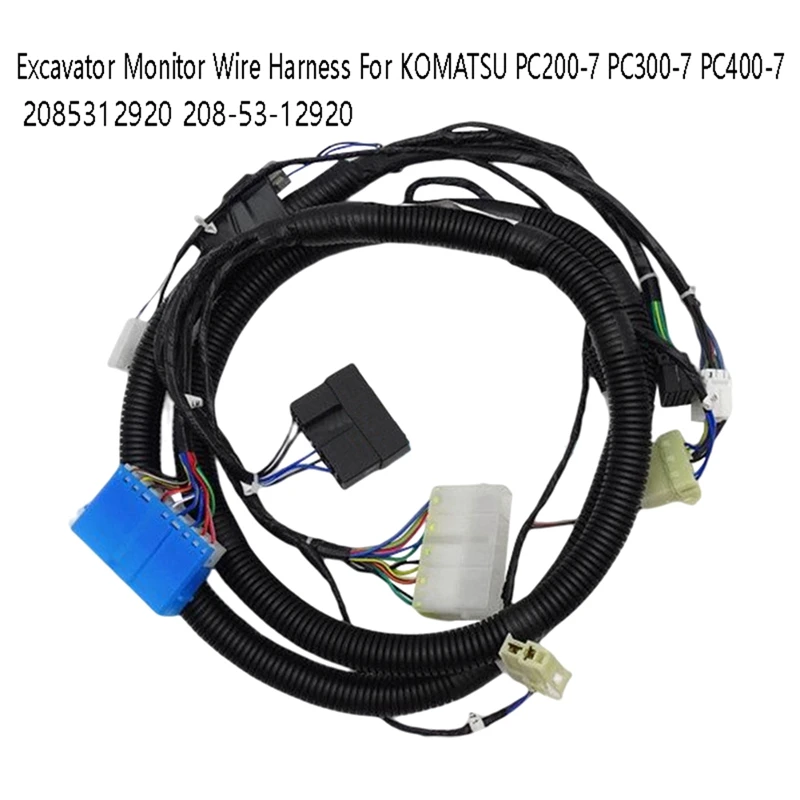 

Excavator Monitor Wire Harness Display Wiring Harness For KOMATSU PC200-7 PC300-7 PC400-7 2085312920 208-53-12920 Replacement