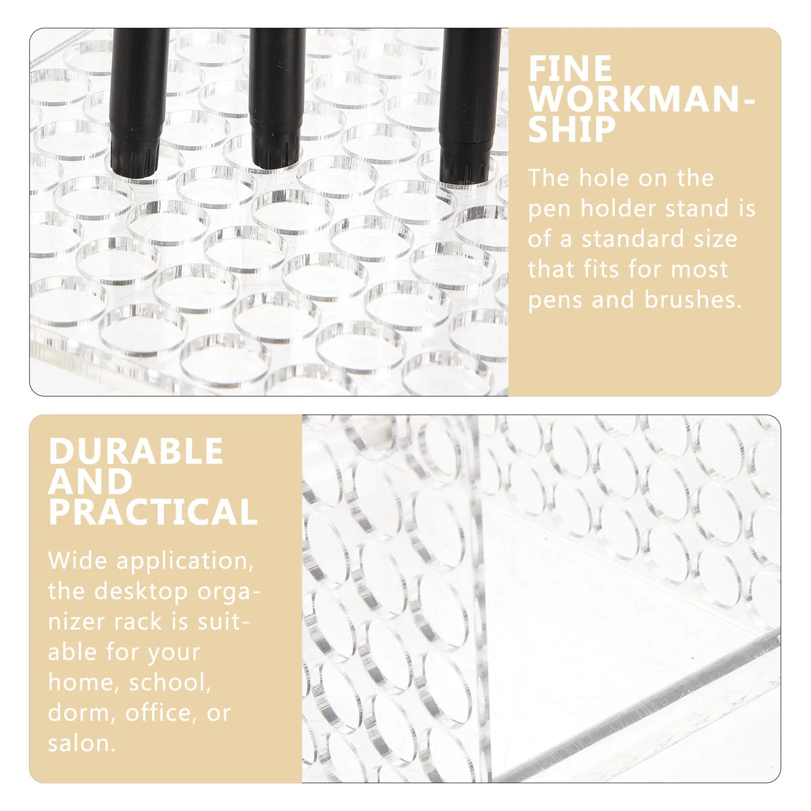 

Acrylic Pen Holder Transparent Desktop St for Home Office Pencil ganizer Rack Ball Eyebrow Display Storage Tool Box