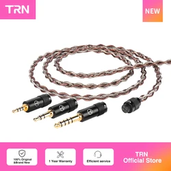 TRN RedChain Earphones Silver-Plated Copper OFC Copper Upgrade Cable with Swappable Connectors 2.5/3.5/4.4 For TRN MT1 MAX TA4