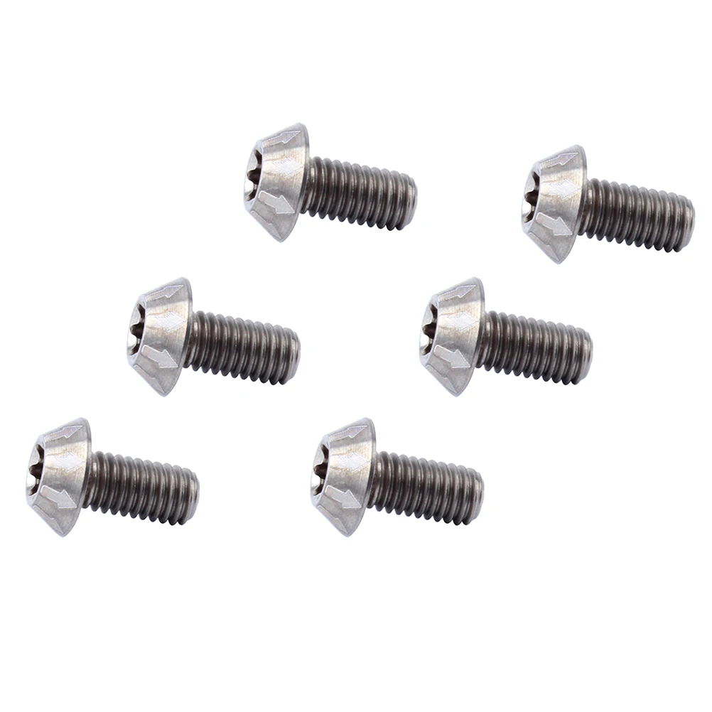 

6 pcs Titanium Alloy Bike Screws Strong Rustproof Durable Disc Rotor Brake Bolt Mountain Road Replacement Parts Bicycle