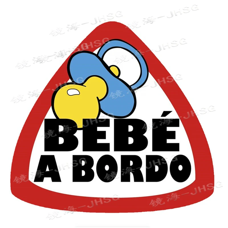 

Car Baby Sticker Spanish Bebe A Bordeo Colored Waterproof Reflective Decal Car Exterior Accessories PVC