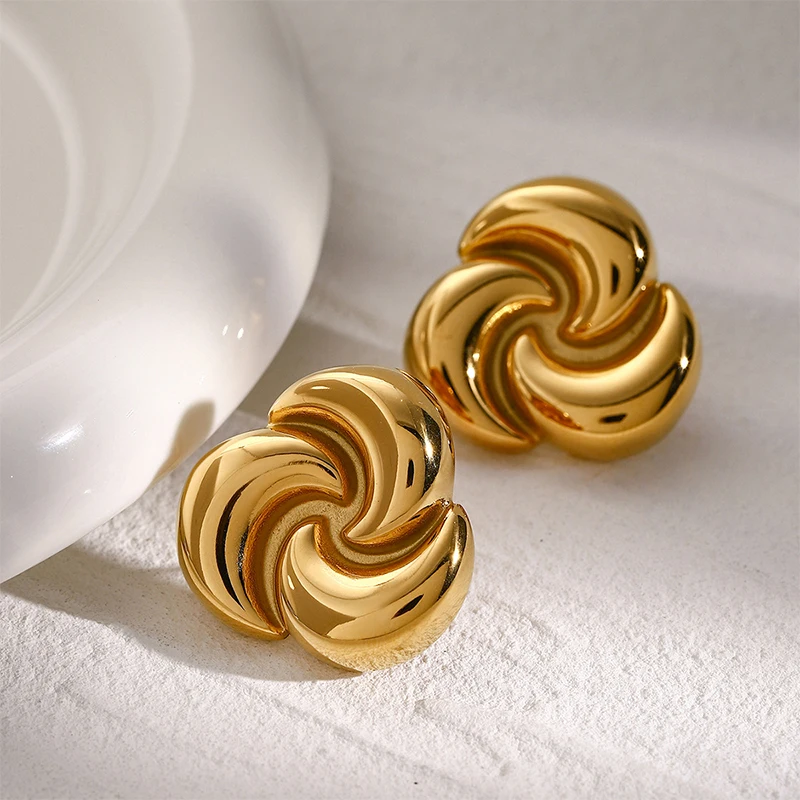 ROXI | Pendientes de gota de agua de acero inoxidable para mujer. Nuevo diseño. Joyería de banquete de fiesta de lujo.1 par. Vintage