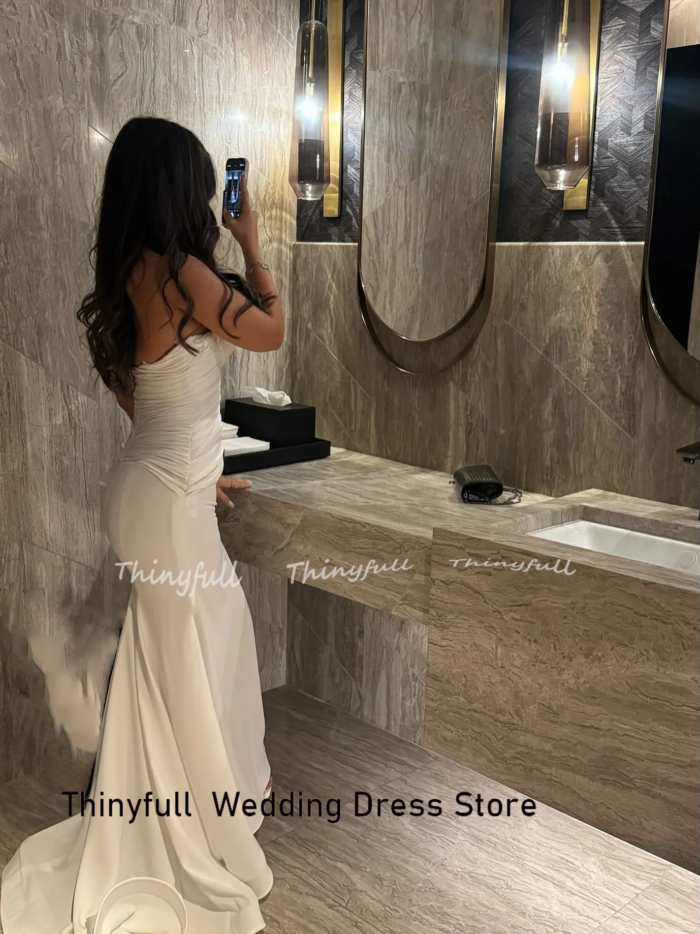 Thinyfull Mermaid Arab Prom Dresses Halter Sleeveless Chiffon/Satin Evening Dress Long Formal Gown Robe De Soirée Customized