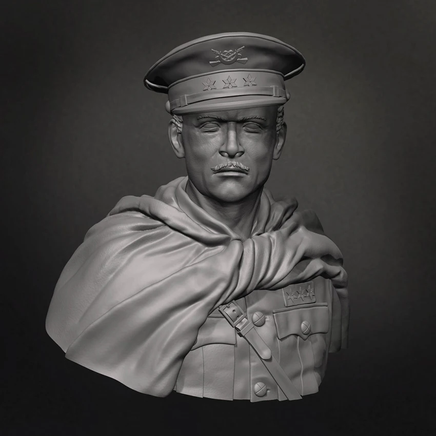 Unassambled 1/10 ancient MAN OFFICER soldier bust Resin figure miniature model kits Unpainted