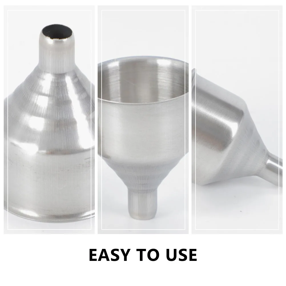 

10pcs Stainless Steel Funnel Kitchen Tool Oil Leak Strainer Coffee Filter for Home Bar Restaurant Easy Clean Soy