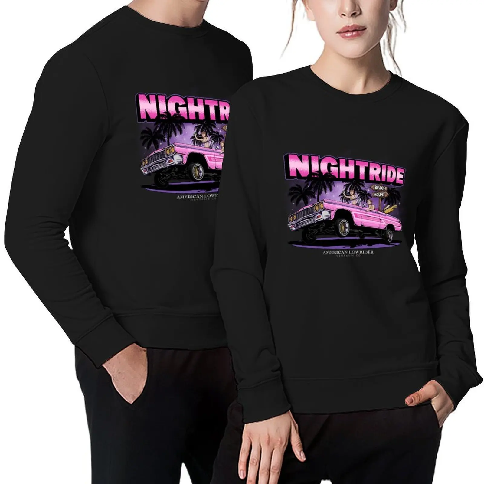 

Nightride America Lowride Pullover men's sweat-shirt anime clothes japanese style graphic t shirts men hooded sweatshirts