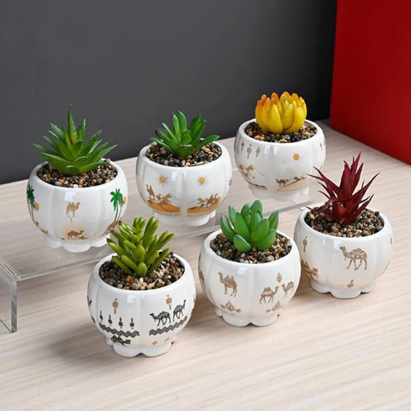 New Middle East Style Fleshy Plant Pot Breathable Vase Bonsai Accessories Flowerpot Garden Supplies Home Decor