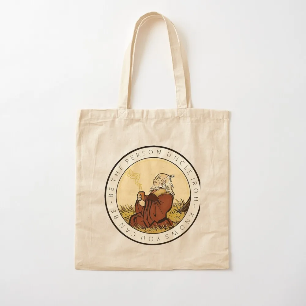 The Person Uncle Iroh تي شيرت حمل حقيبة تسوق أكياس الحلوى شنطة هدايا حقائب اليد النسائية