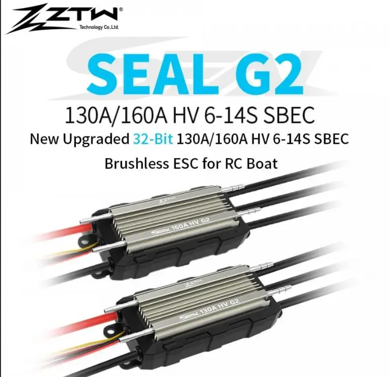 ZTW SEAL G2 130 160A -180A SBEC 6-14S bezszczotkowy regulator prędkości ESC Świetna wydajność dla łodzi RC Skuter morski