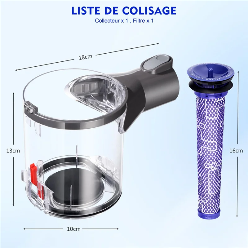 A66T-пылесборник для пылесоса Dyson V6 DC58 DC59 DC62 DC74, запасные части для пылесборника с интерфейсом, номер детали 965660-01