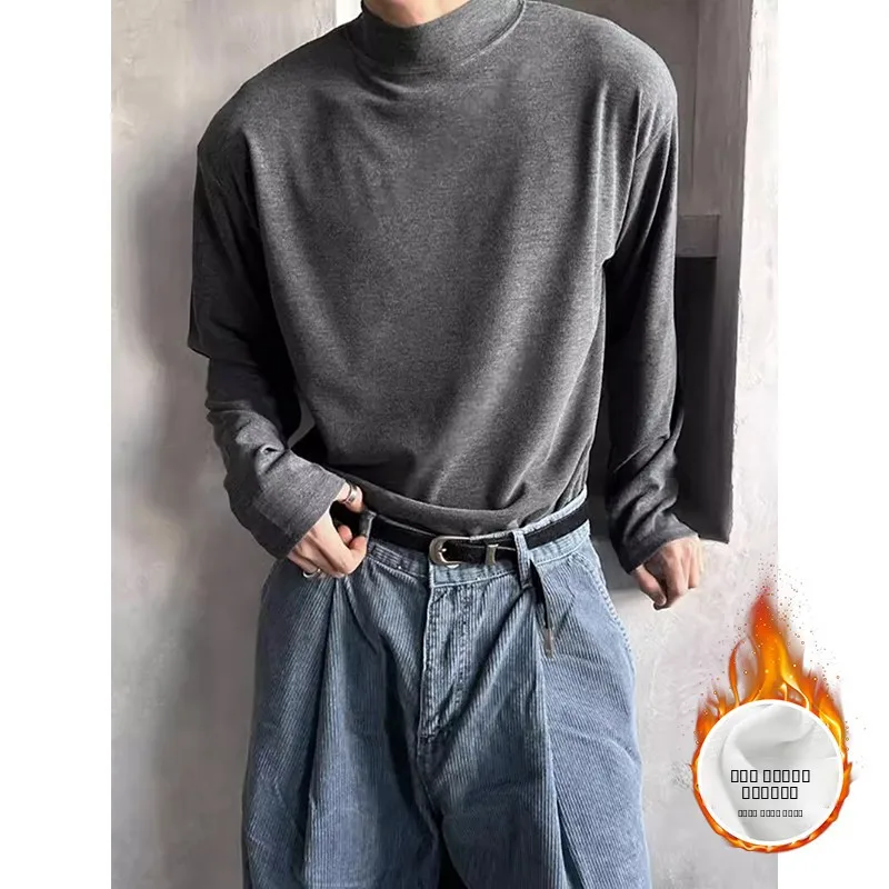 

Мужской костюм Fce Lined Thi Long Sve Inner irt High End Feelings можно носить на улице, теплая футболка с базовым слоем для осени...