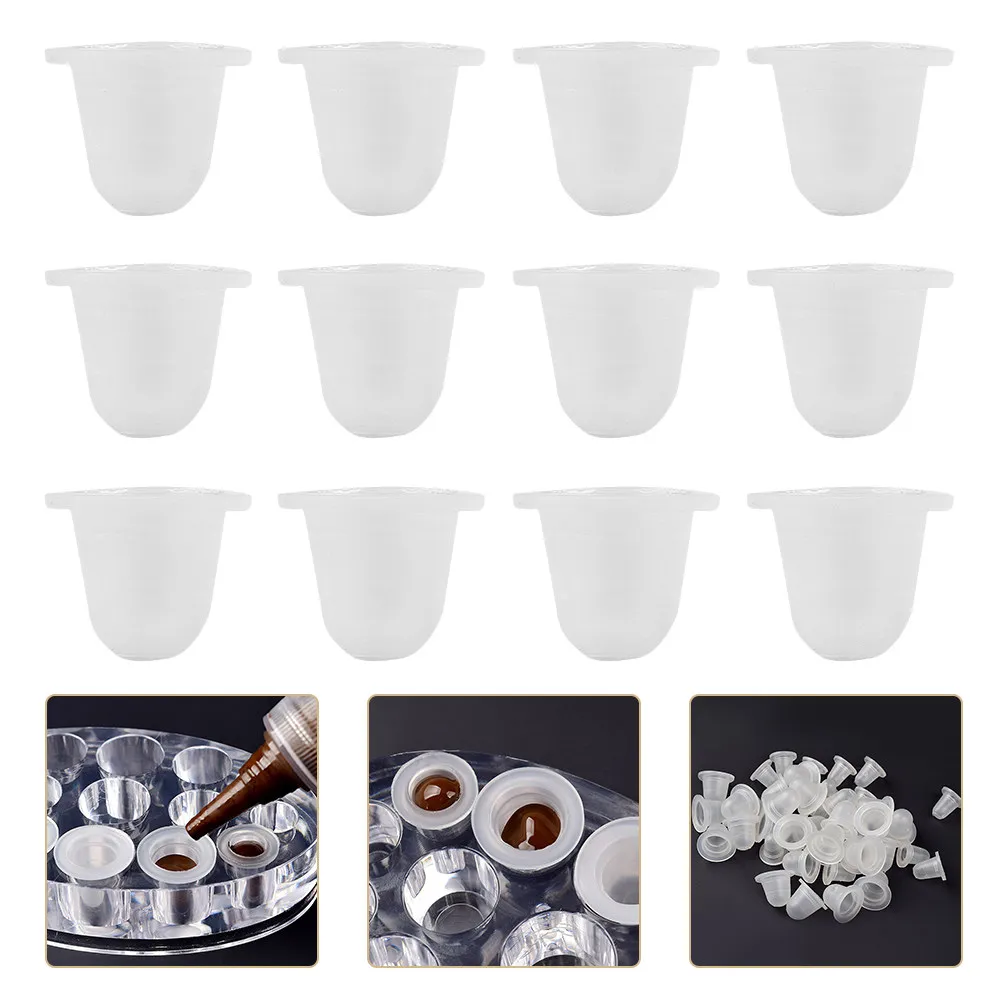 

200 шт. силиконовых стаканчиков для тату-чернил, гибкие емкости для пигмента, стабильные держатели для чернил, принадлежности для тату и макияжа