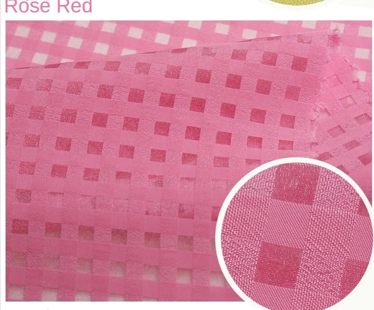 Organza Fabric Plaid Chiffon Hollow-out  By The Meter for Clothes Skirts Sewing Thin Textile Summer Transparent Soft Plain Black