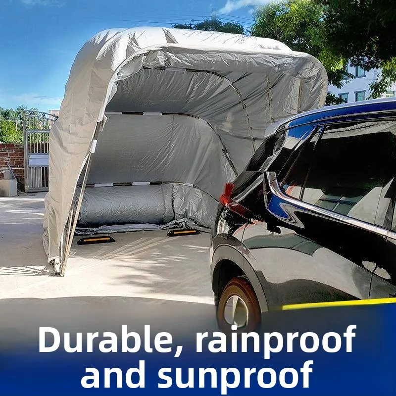 

Semi-automatic mobile folding telescopic garage flame retardant car parking shed thickened cotton thermal cover outdoor