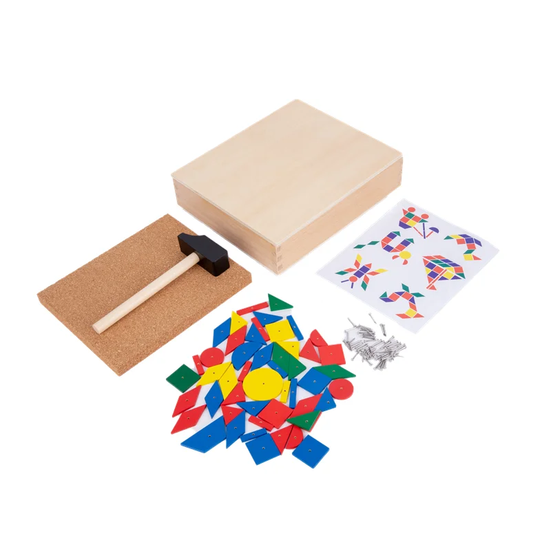 Montessori Toys Nailing Game Practical Materials Fine Motor Skill Preliminary Exercise Early Childhood Education Kid DIY Puzzles