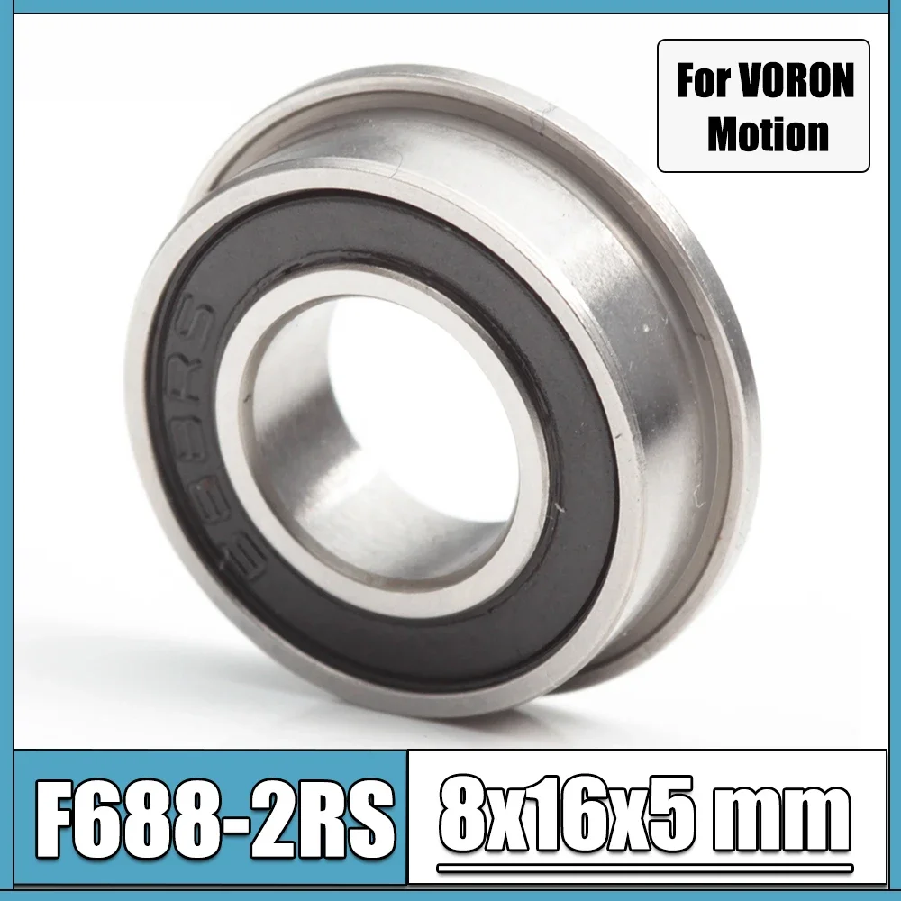 F688RS Bearing 8*16*5 mm ABEC-7 10 Pcs, F688-2RS Flange Ball Bearings For VORON 0 Motion, Use In A/B Drive Units Idlers XY Joint