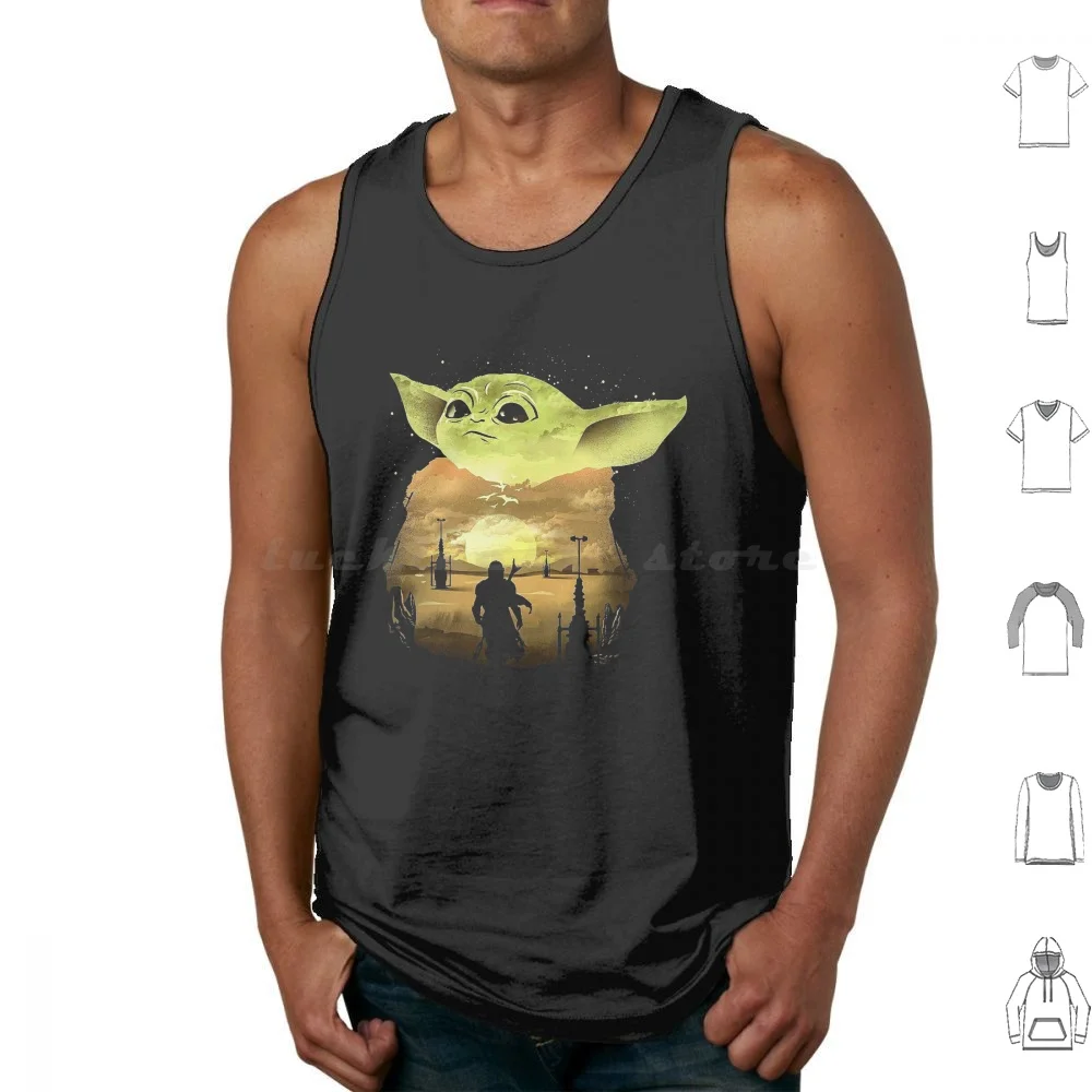 Baby Green Child Tank Tops Vest Sleeveless Grogu Child Mando Pedro Pascal Grogu 1 This Is Way Djin Djarin Paz Vizsla