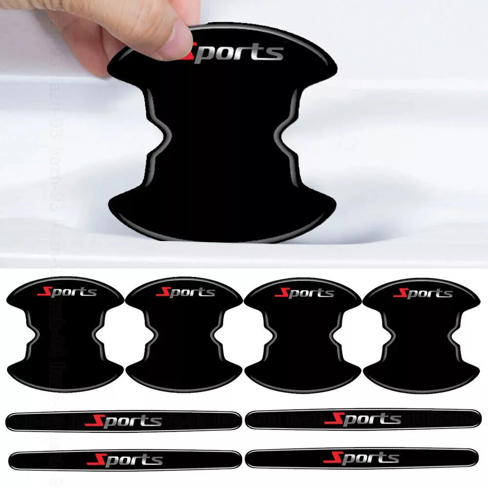 

8Pcs Car Door Handle Bowl Scratch Anti-scratch Protective Car Stickers Car Handle Anti-collision Protection Strip Accessories