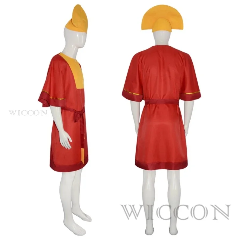 Anime Kuzco Cosplay Costume King Costume Outfits with Hat Adult Men Halloween Carnival Party Suit King Costume Uniform