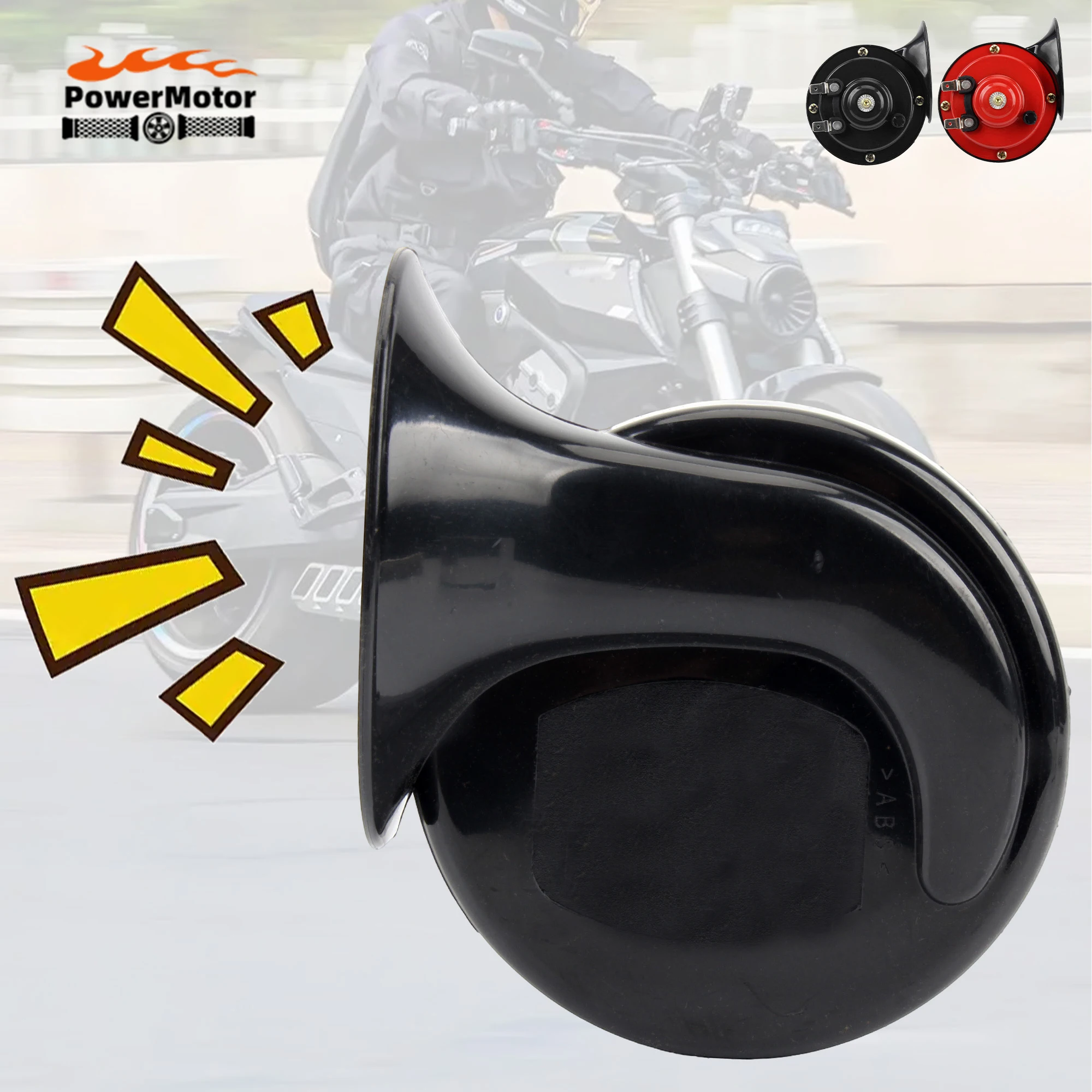 

Universal Motorcycle Snails Electric Air Horn 12V/24V For Harley Honda Cafe Racer Scooters Motocross Modification Accessories