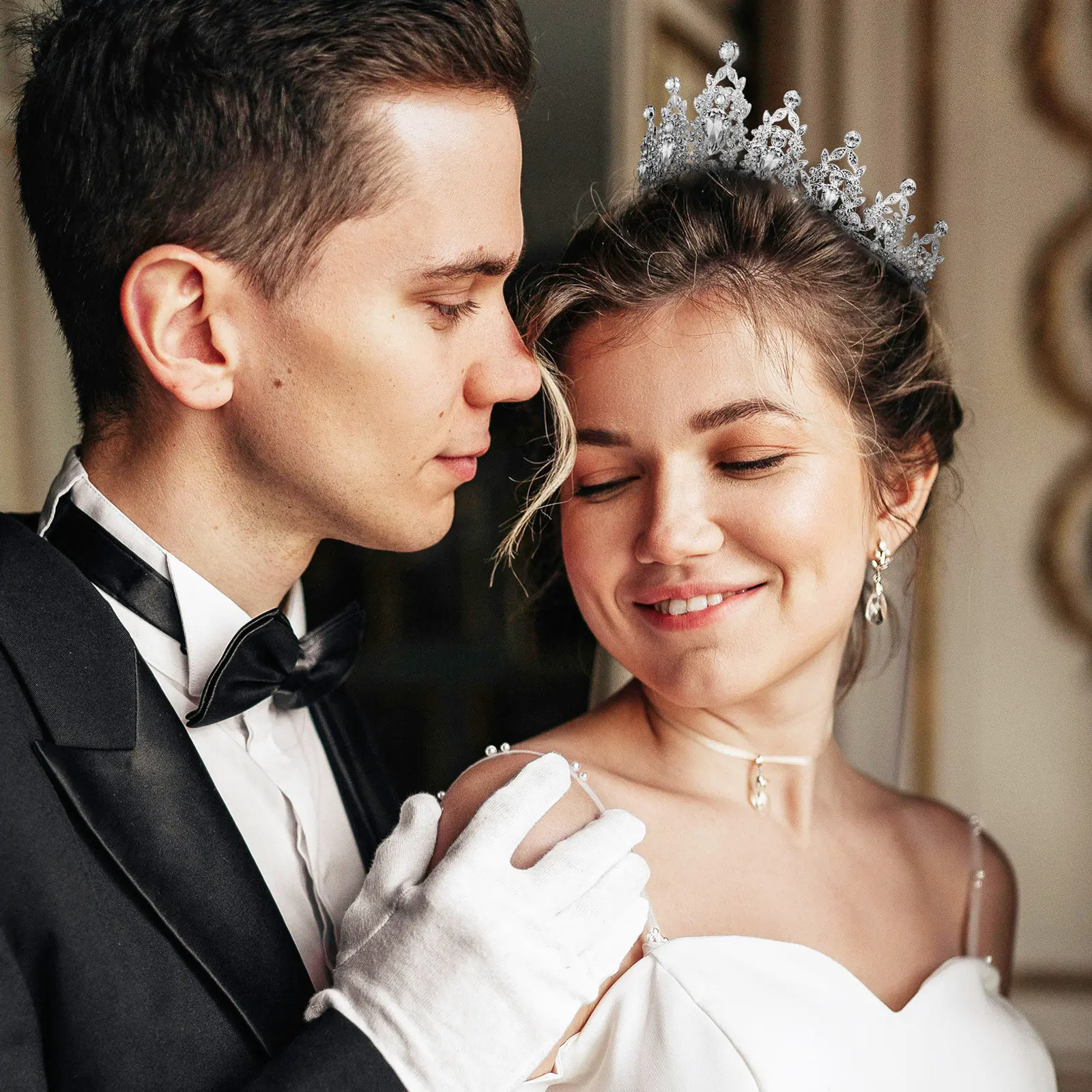 

Rhinestone Birthday Tiara Princess Crown Women Wedding Bridal Hair Jewelry Elegant Glitter Headband Accessory Crowns for Women