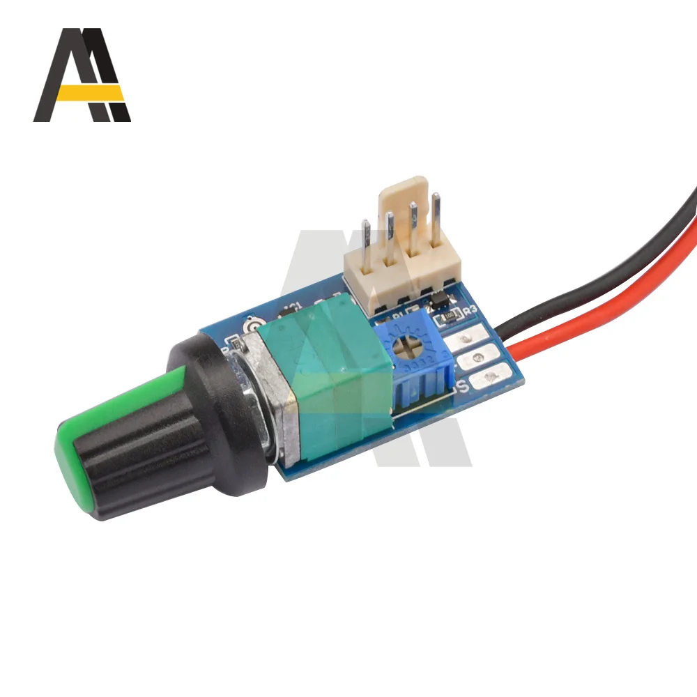 1A 2A 2-3 drutu regulator prędkości wiatraka DC5-12V 4 drutu wentylator PWM regulator prędkości wiatraka płyta kontrolera z pokrętło przełącznika wentylatora regulacja prędkości moduł