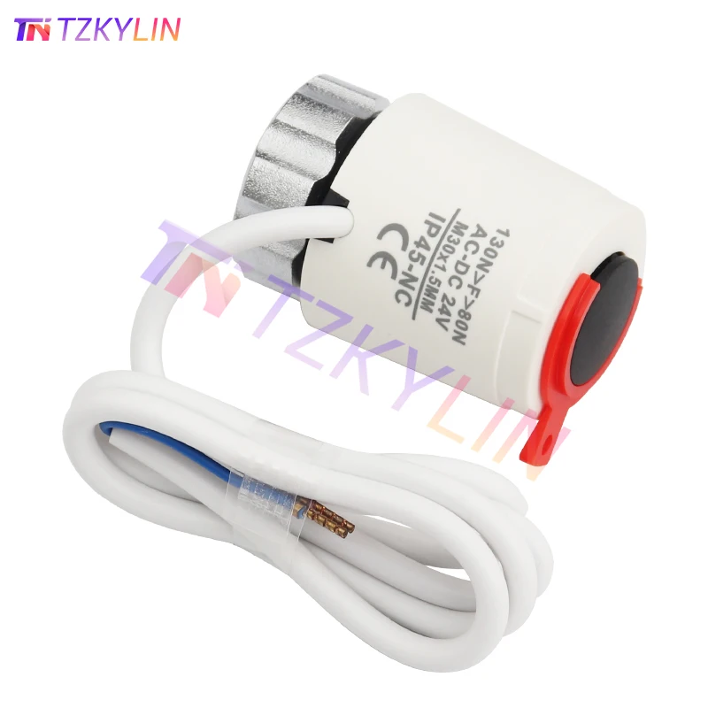 24V DC Normally Closed NC M30x1.5mm Electric Thermal Actuator for Underfloor Heating TRV Thermostatic Radiator Valve view 3